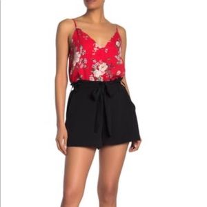 Black High-Waisted Tailored Shorts